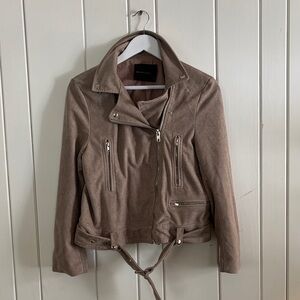 Olivaceous Taupe Leather Jacket